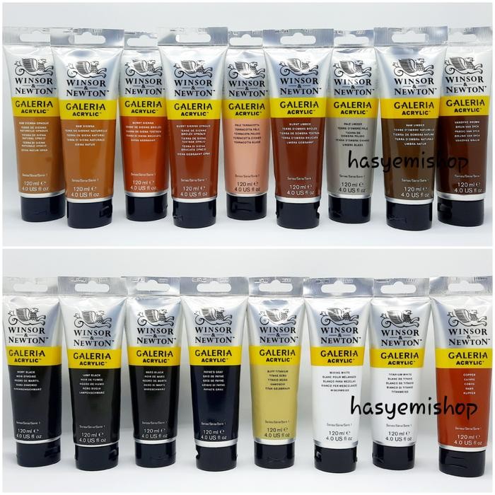 

ready stok cat akrilik galeria acrylic colour 120 ml winsor & newton original