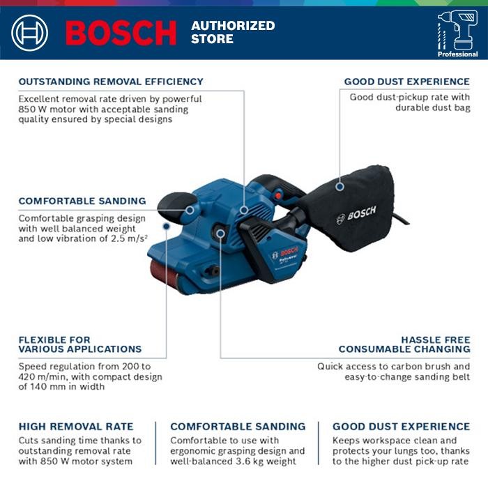 Bosch Belt Sander / Amplas Belt 850W 75X533Mm Gbs 750
