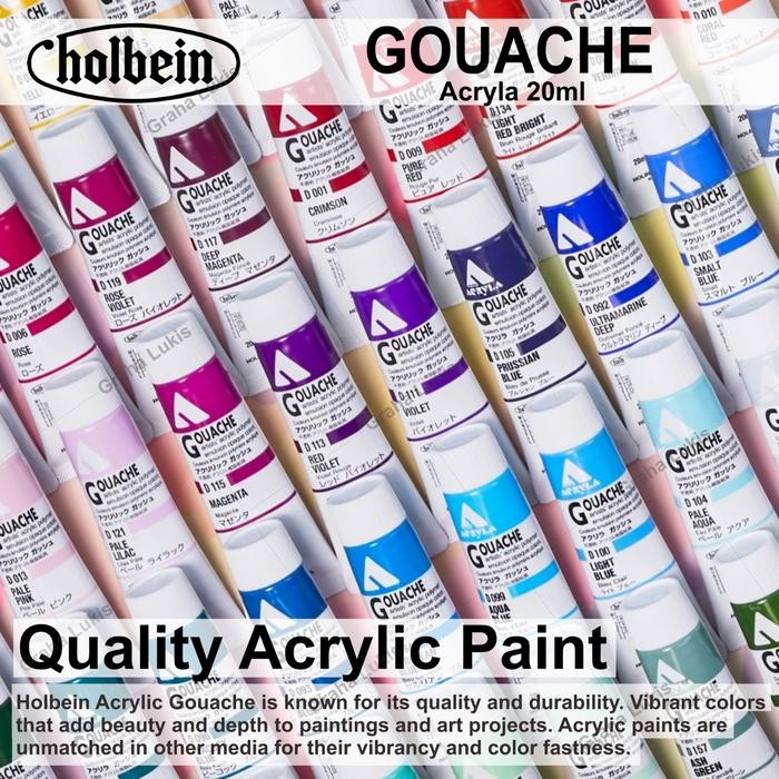 

ready stok holbein acryla gouache 20ml (primary & metallic colors) original