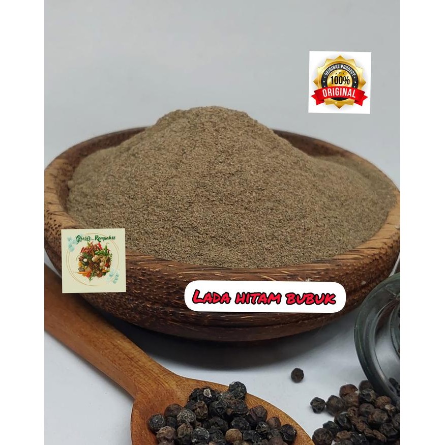 

Lada Hitam Bubuk / Pure Black Pepper Powder / Merica Bubuk Murni 500gr