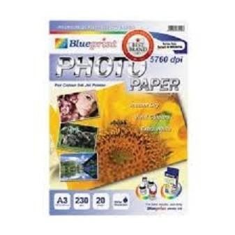 

KERTAS FOTO / KERTAS GLOSSY / GLOSSY PAPER BLUEPRINT A3 230 GSM ISI 20 LEMBAR