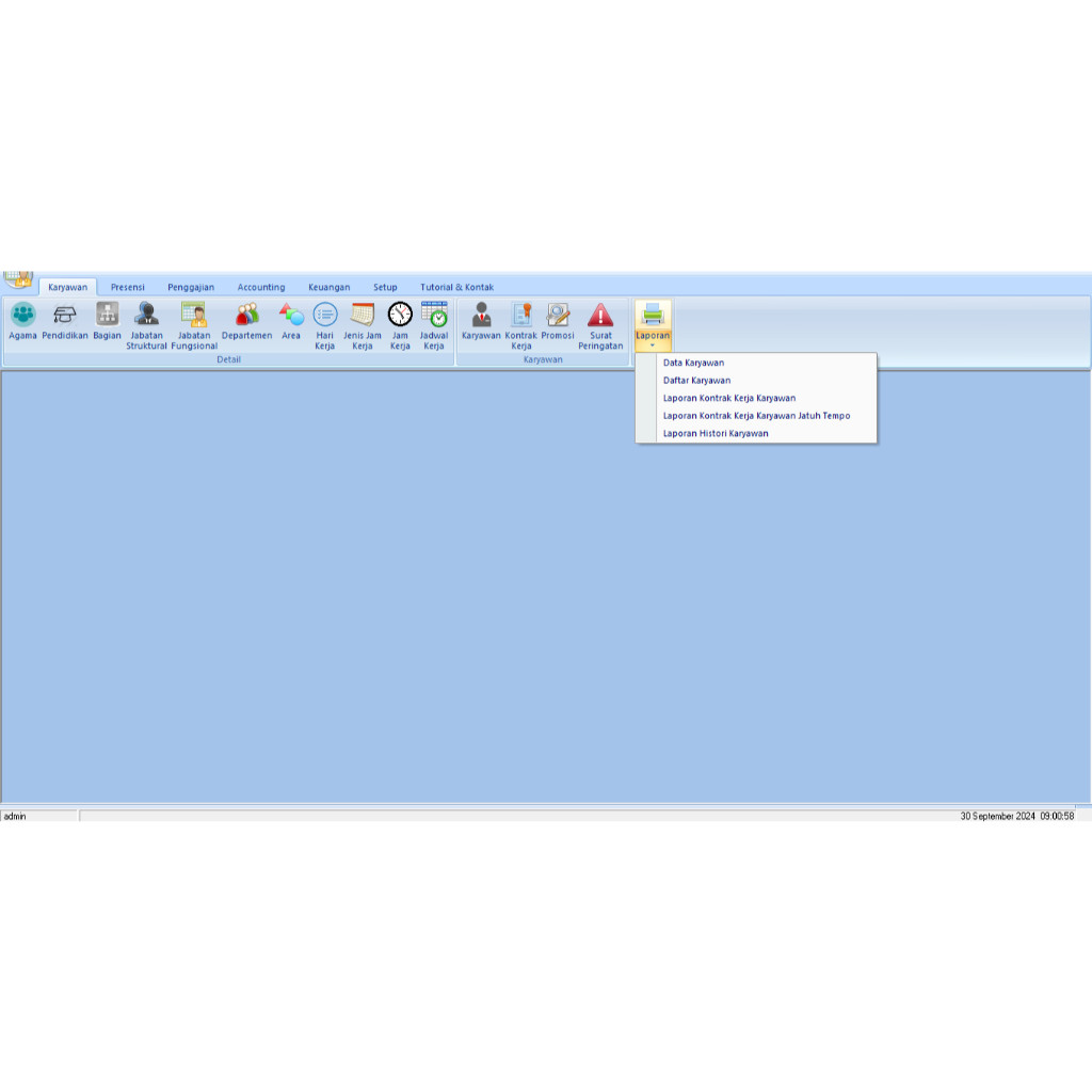 Software Aplikasi Personalia Payroll & Accounting karyawan