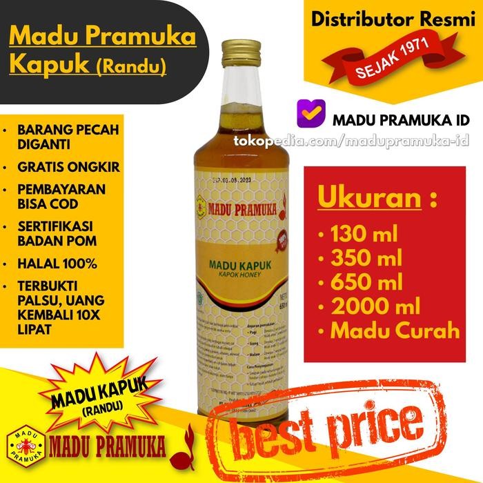 

Terlaris- Madu Pramuka Kapuk (Randu) 350 Ml 650 Ml 2000 Ml 350Ml 650Ml 2000Ml 2L -Gratisongkir