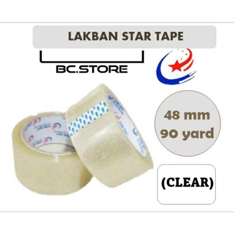 

LAKBAN ( 6 PCS ) 90 YARD X 48MM LENGKET STAR TAPE KUALITAS TERBAIK MURAH #lakban #isolasi #selotip