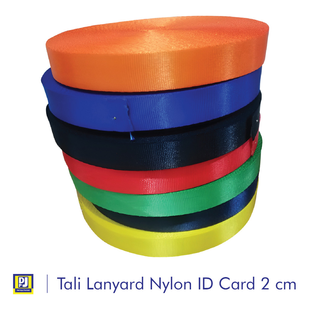 

Tali Lanyard ID Card Nilon 2cm Kilap Roll Pita Tali ID Card Roll Polos Gantungan Tali ID Card Nilon