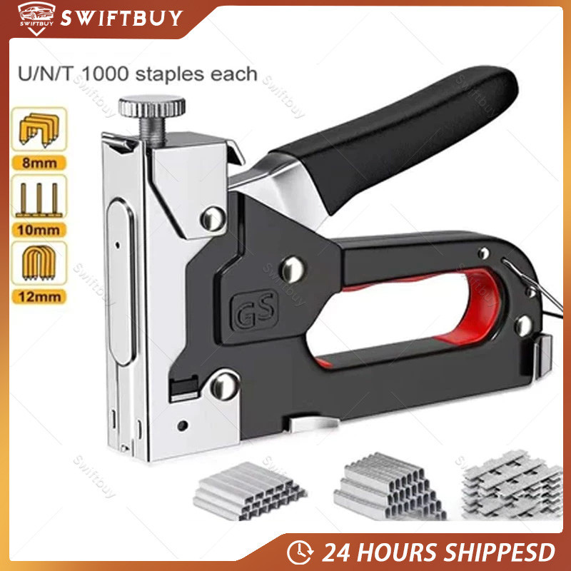 

Gratis 600 Paku / 3 In 1 Stapler Gun / 3 In 1 Pistol Kuku / Staples Tembak Gun Tacker / Powerfull