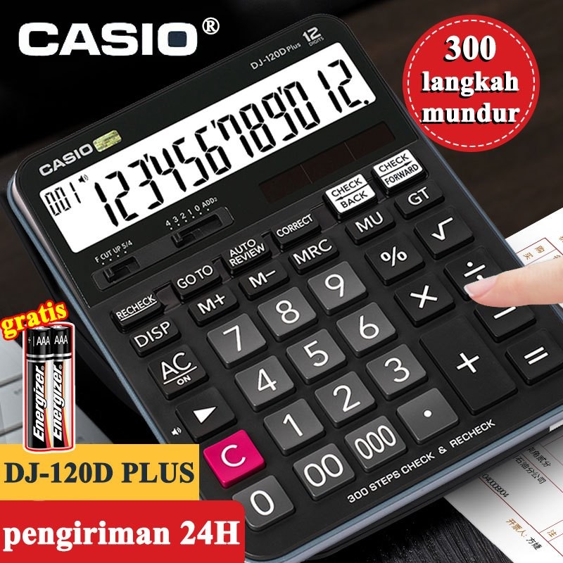 

CASIO Desktop Calculator /Kalkulator kerja Casio ilmiah MJ-120D PLUS/DJ-120D PLUS Kalkulator Casio