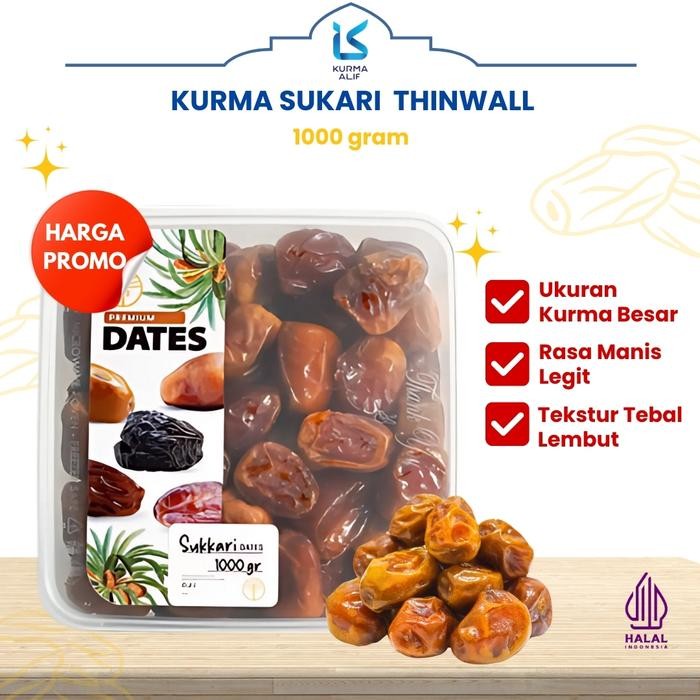 

NewZbgt- Kurma Sukari Thinwall 1 Kg Kurma Raja
