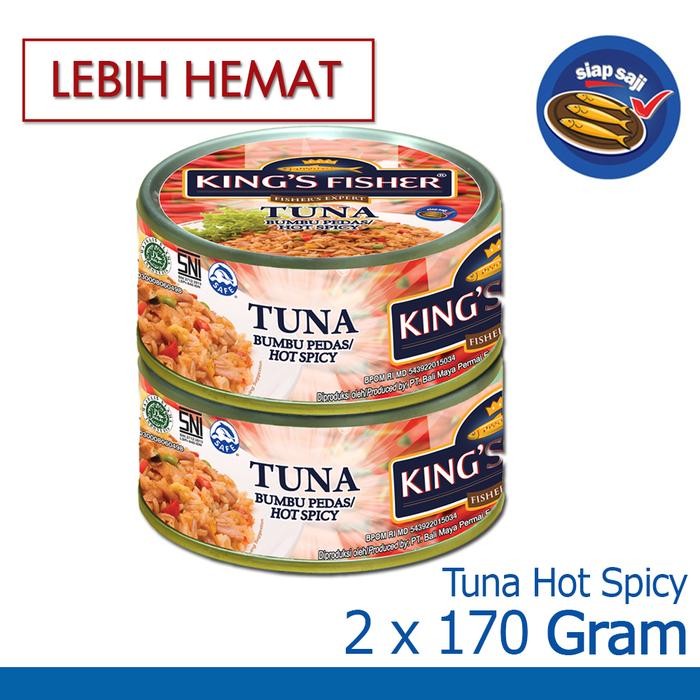 

NewZbgt- Paket 2 Pcs King's Fisher Tuna Canned Hot Spicy Daging Tuna 170gr