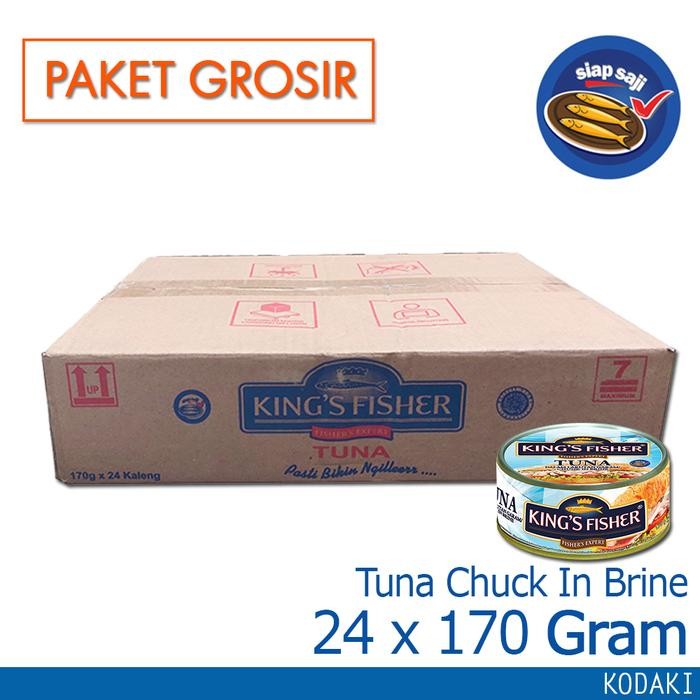 

NewZbgt- Paket 24 pcs King's Fisher Tuna dalam Air Garam Tuna in Brine 170gr