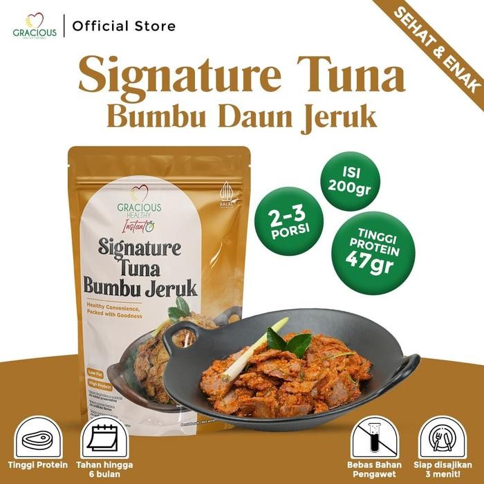 

NewZbgt- TUNA BUMBU DAUN JERUK [Makanan Instant Sehat Siap Saji , Tanpa Bahan Pengawet, Tahan