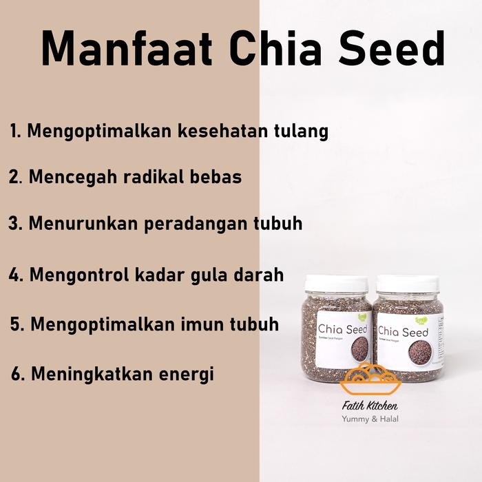 

NewZbgt- Organic Black CHIA SEED - Biji Cia Cocok Untuk Diet - Sumber Serat, Omega 3, Kalsium