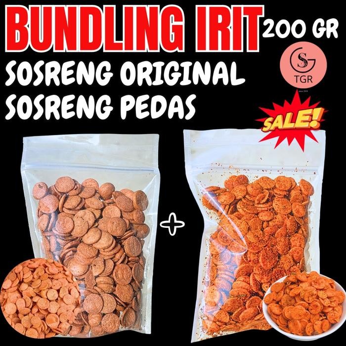 

NewZbgt- BUNDLING IRIT SOSRENG ORI + SOSRENG PEDAS [ 200GR DAPAT 2 ]