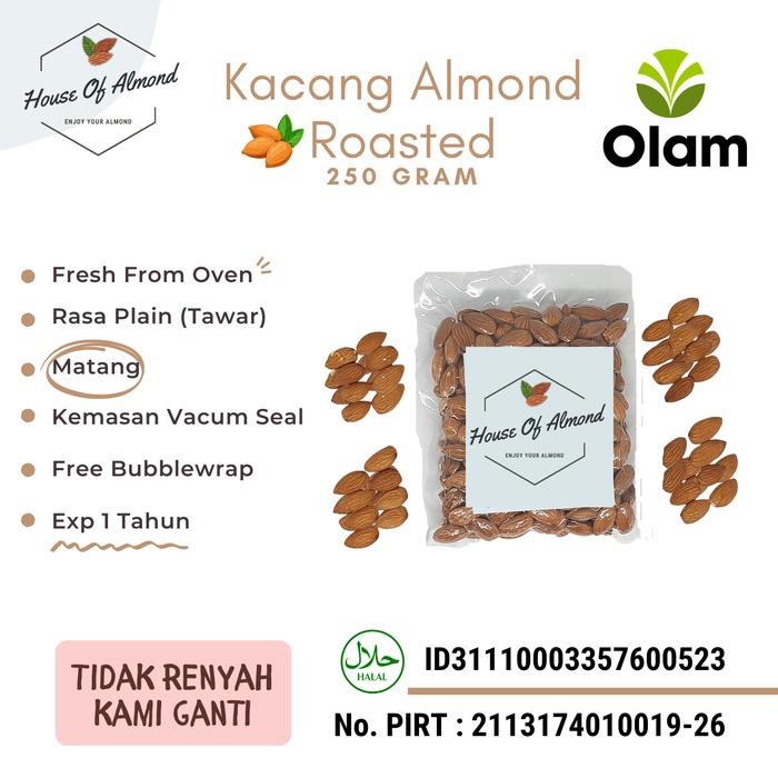 

NewZbgt- Kacang Almond Roasted (Panggang) 250gr Olam