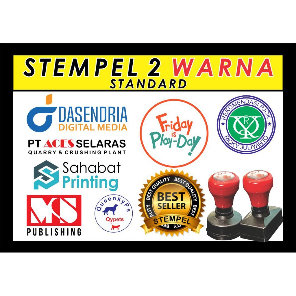 

TERMURAH! Stempel 2 Warna Ukuran Standard SIAP CAP