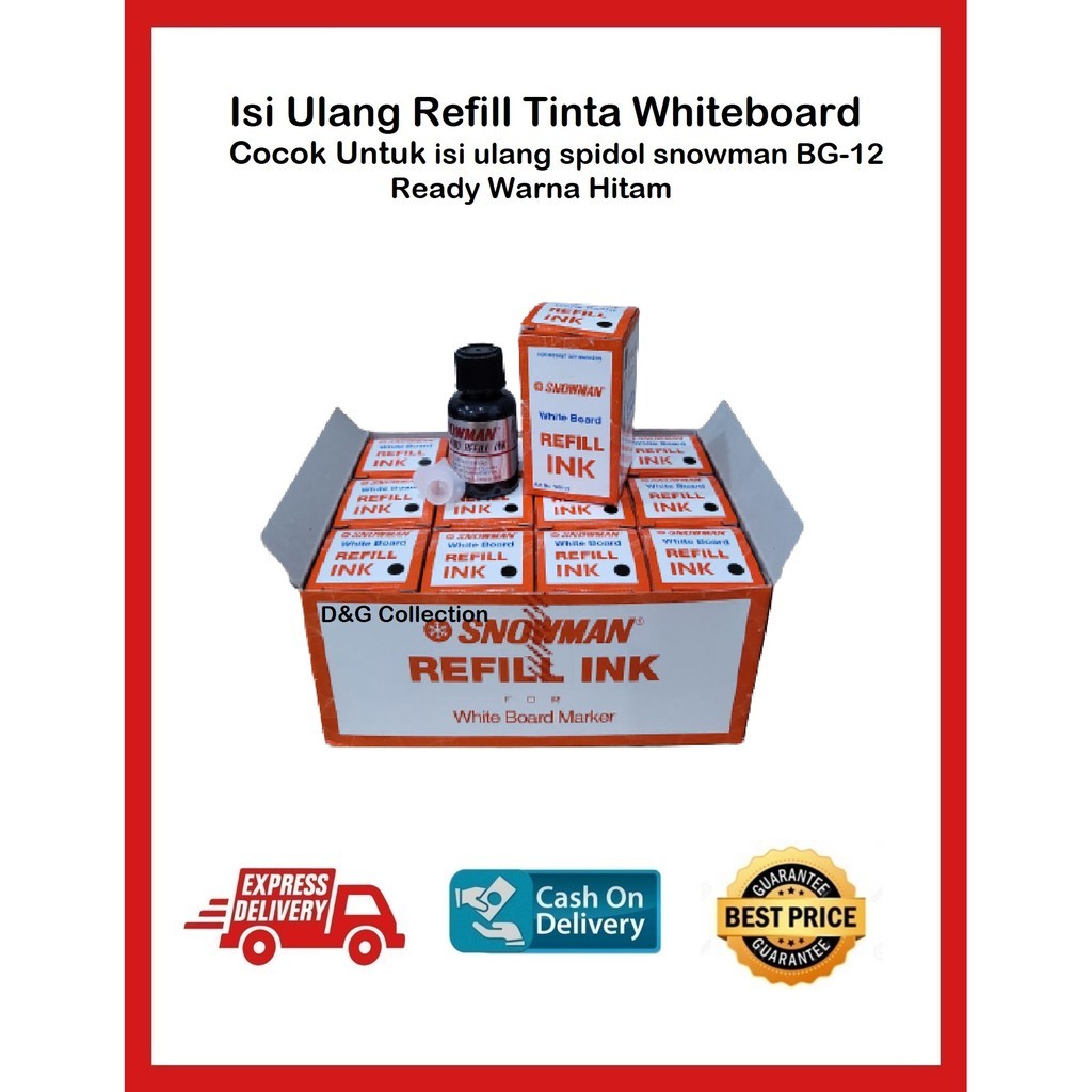 

TINTA ISI ULANG SPIDOL WHITEBOARD / REFILL TINTA SNOWMAN WHITEBOARD