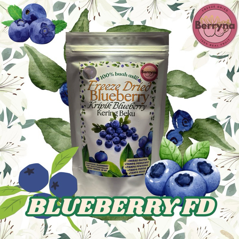 

Berryna Blueberry Superfood Kering Beku Freeze Dried 30g Cemilan sehat dari bayi sampai dewasa dan