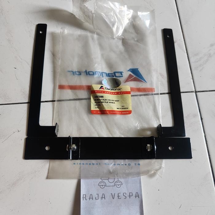 PREMIUM Pegangan Dudukan Plat Nomor Depan Vespa Excel Danmotor