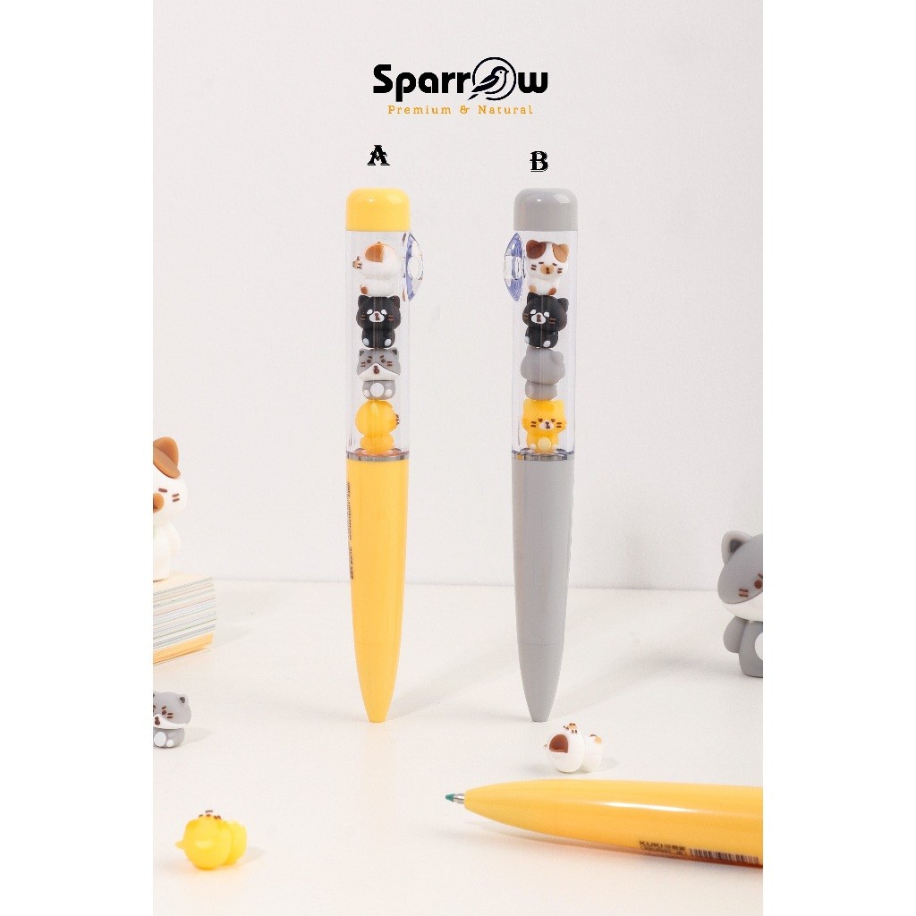

UM1 SPARROW Pen Silikon / Silicone Pen / Pen Karakter Lucu Cantik Zenga CAT DIARY (8297)