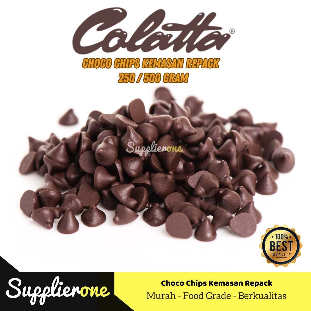 

Sajiandapur Chocochips Colatta Repack 250Gr - 500Gr / Choco Chips Cokelat Colatta / Choco Chips