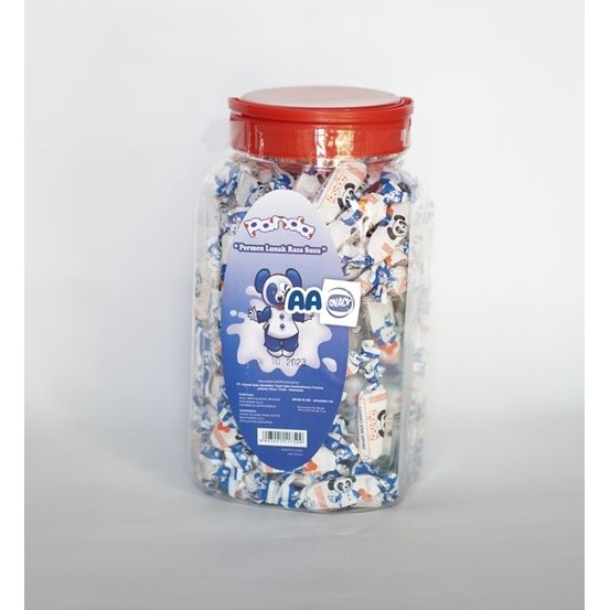 

Sajiandapur Permen Panda Lunak Rasa Susu Toples Isi 200