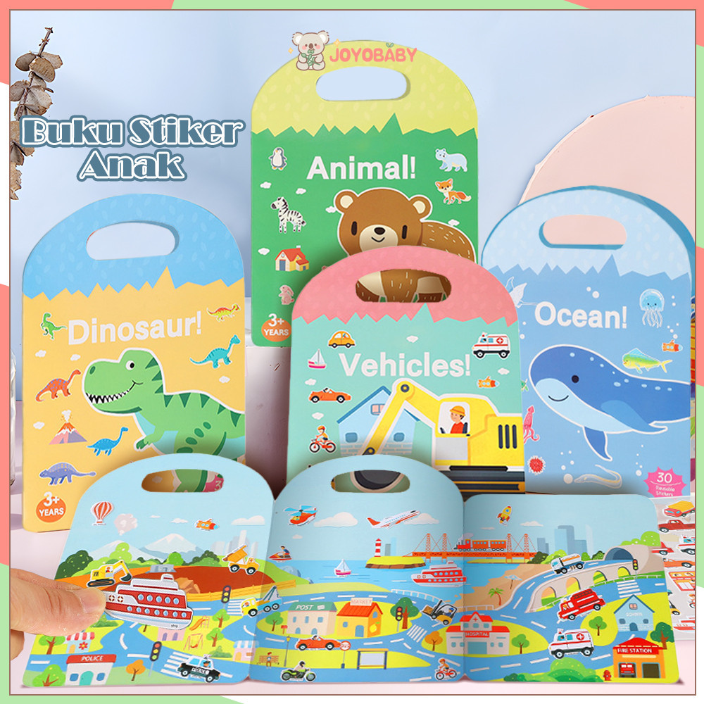 

UM1 JOYOBABY Buku Stiker Anak Diy Reusable Sticker Activity Book Mainan Edukasi Anak