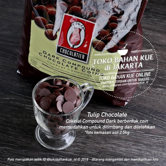 

Tulip Dark Chocolate Compound Coin 500gr Cokelat Tulip koin REPACK