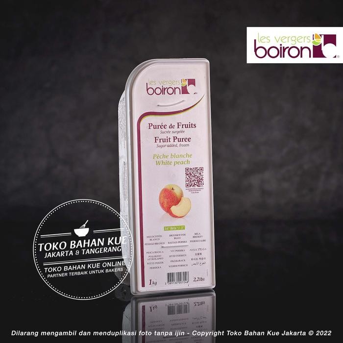 

Boiron Fruit PUREE White Peach 1kg Frozen Buah Persik Beku Import Enak