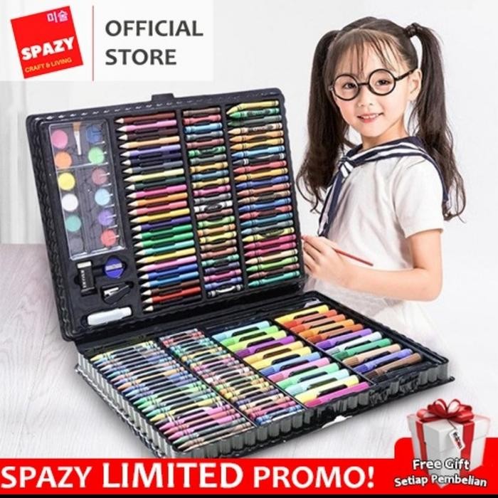 

BISA TERMIN! Super Mega Art Set 168pcs Spidol Crayon/Set Menggambar Anak