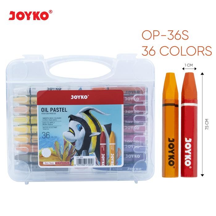 

Joyko Oil Pastel Crayon 36 Colours / Krayon Joyko Minyak 36 Warna OP-36S