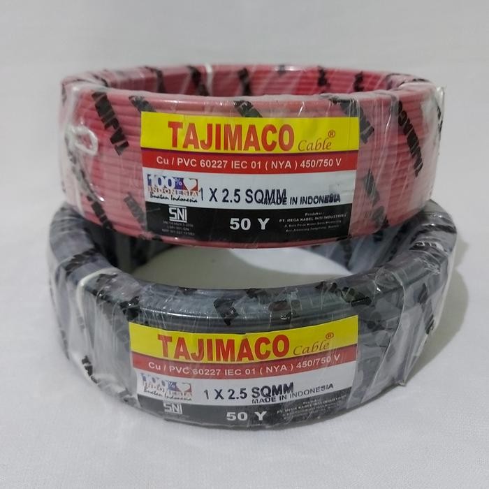 Kabel Listrik Tunggal Tajimaco NYA 2,5mm (50 Yard)
