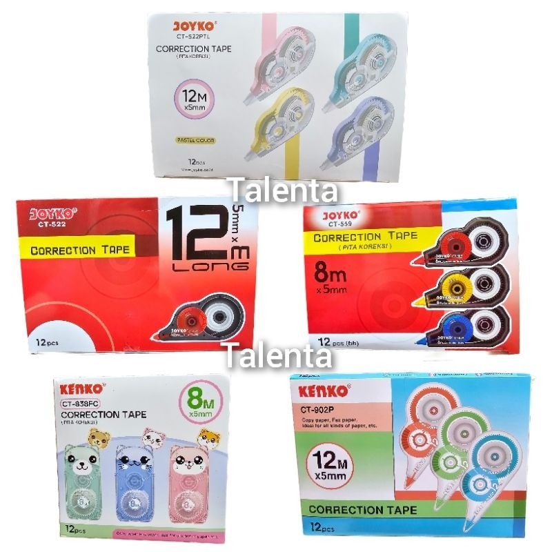 

Tipex Roll JOYKO Correction Tape Grosir 12 Pcs