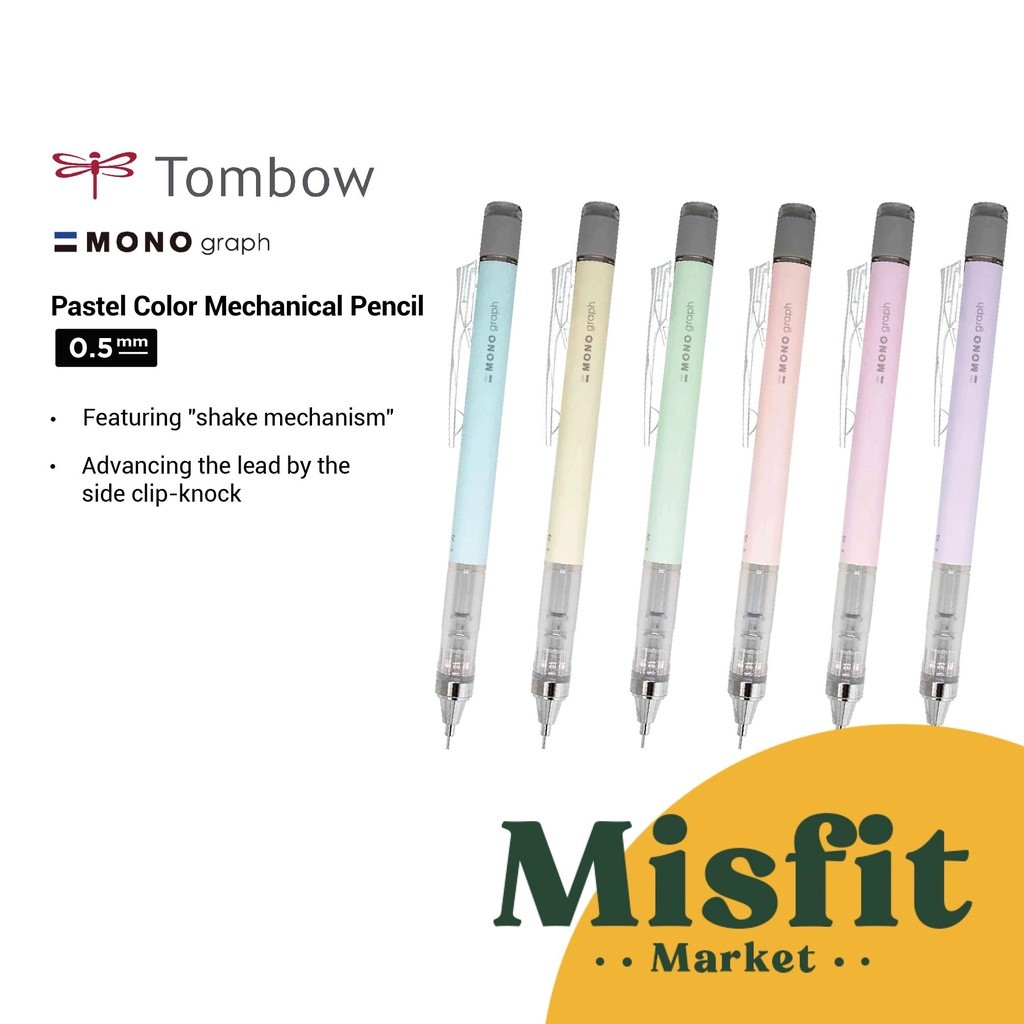 

Tombow Mono Graph Pastel Color Mechanical Pencil Pensil Mekanik 0.5 mm