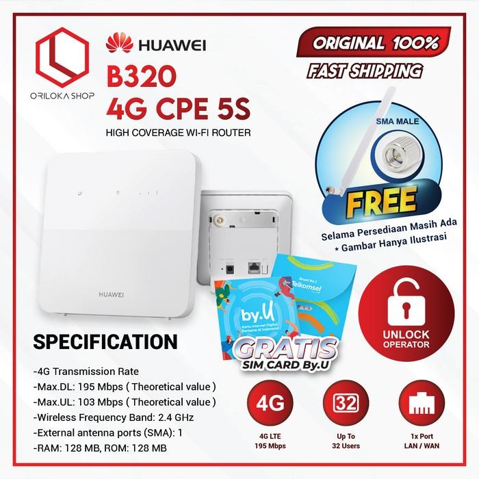 Huawei B320 Penganti B312 Modem Router Wifi Unlock All Operator