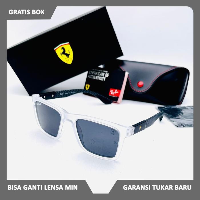Paling Murah New Kacamata Sangglass Rayban006 Ferarri 8342 Kotak Polarized + Uv400 / Kacamata Pria /