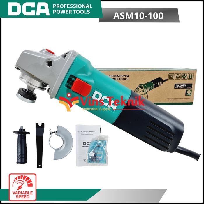 Mesin Gerinda Tangan DCA ASM10-100 Angle Grinder 4inch VARIABLE SPEED