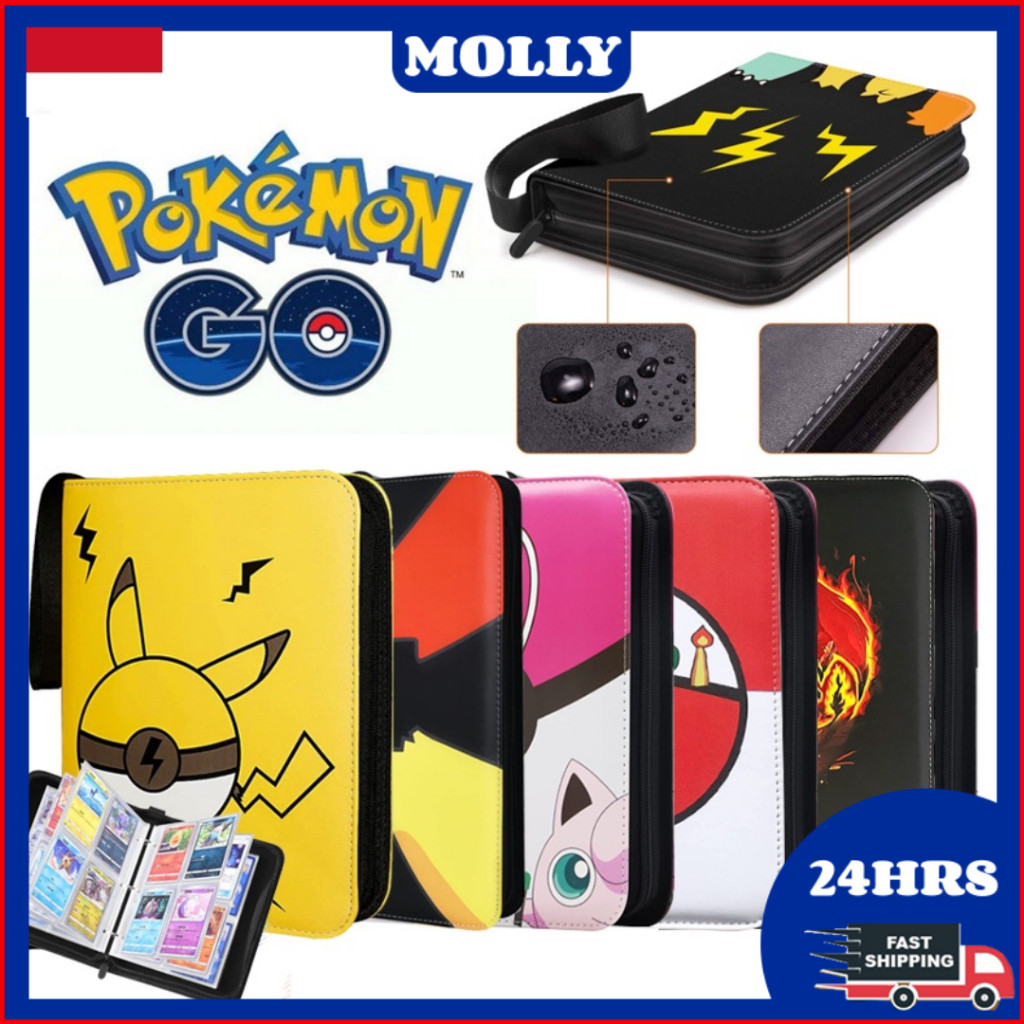 

COD400PCS Buku Album Kartu Pokemon Kartu Game Pokemon Cards Holder Album Box Pokemon Anime Game