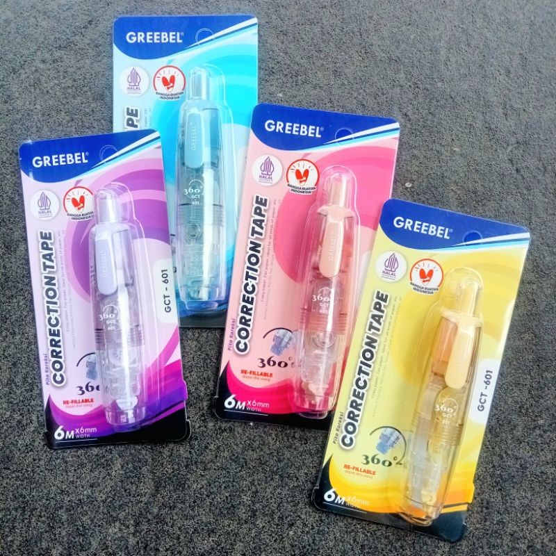 

UM1 TIPE-X Kertas Correction Tape Greebel GCT-601 6 Meter ( Pcs ) [ Orinal ]