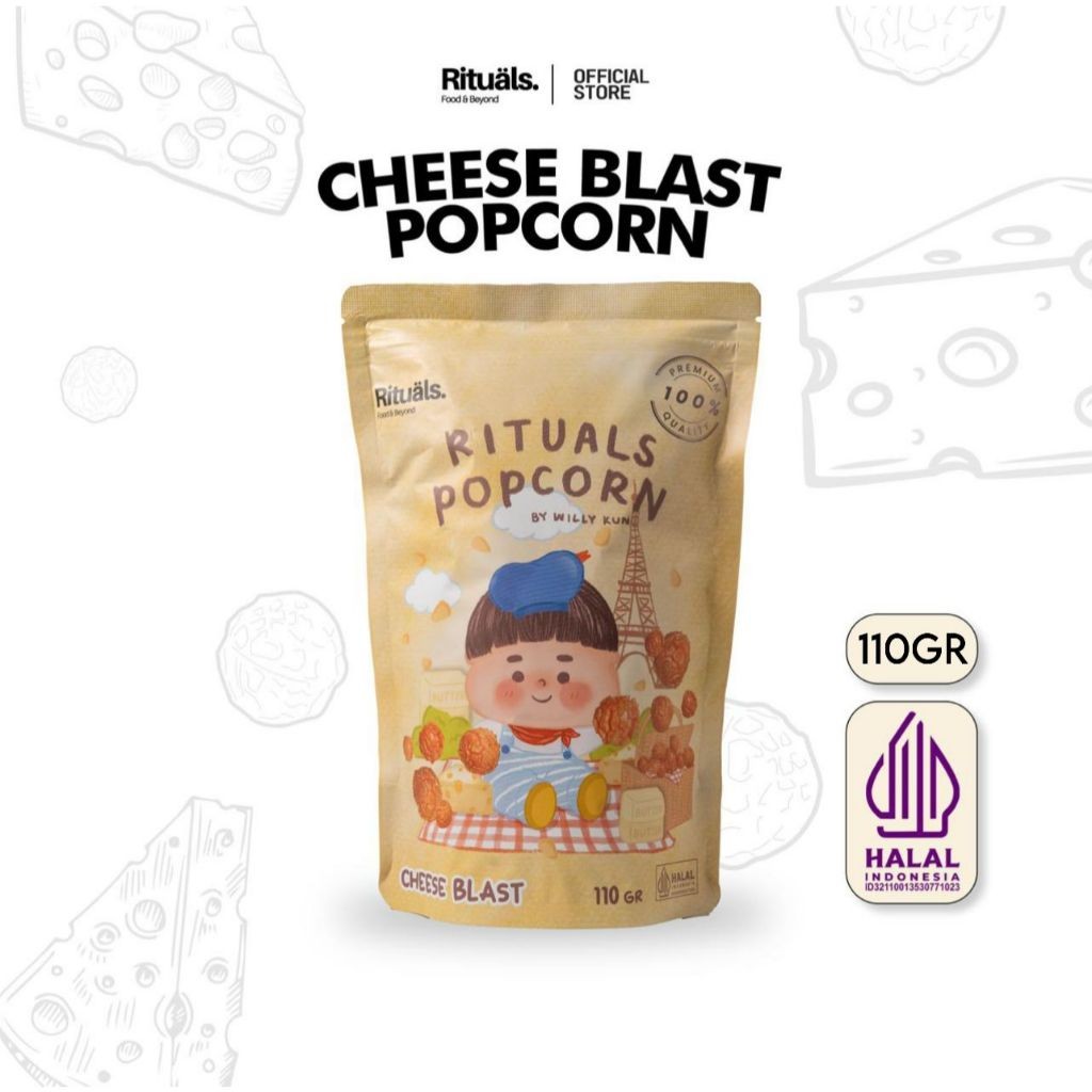 

Rituals Food Cheese Blast Popcorn 110gr Ukuran Large - Popcorn Keju Cedar Crispy by Willy Kun