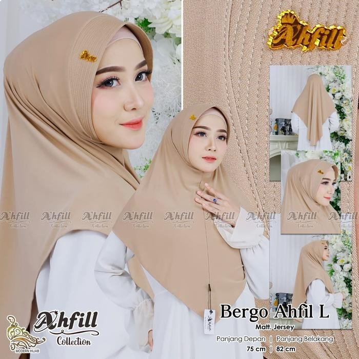 Nayyir- BERGO AHFILL JERSEY L// bergo instan premium by ahfill collection