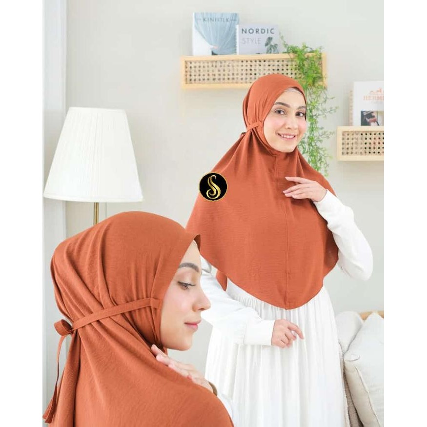 Nayyir- Bergo Maryam Non Pet Crinkle Airflow HQ Hijab Instan
