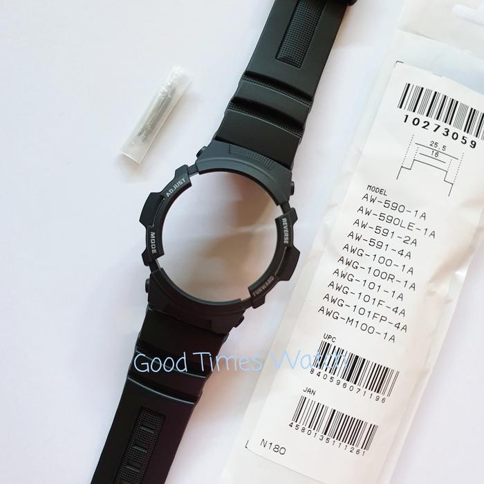 Hemat Paket Bezel Strap G-Shock Aw-590 Aw-591 Awg-100 Awg-101 Casio Original