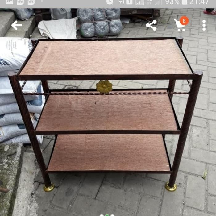 RAK AQUARIUM 60X40 .3 SUSUN 2 PALANGAN TENGAH +MULTYPLAK