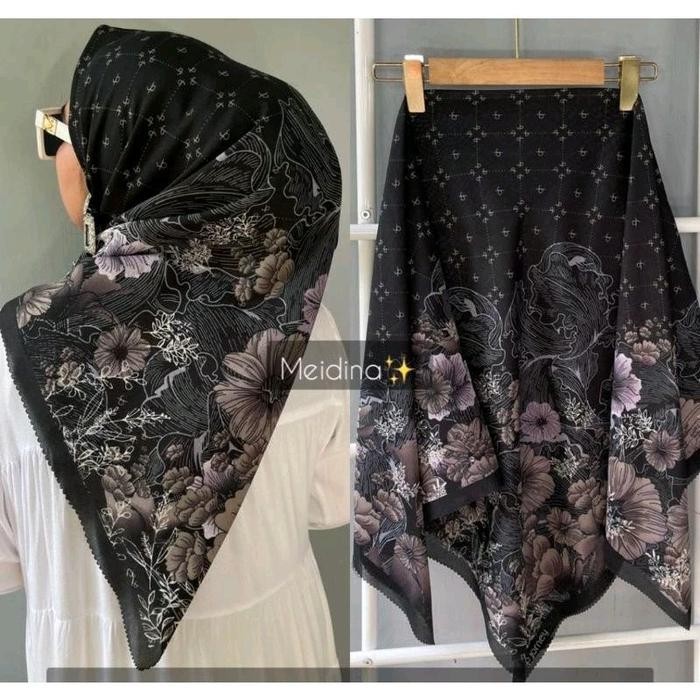 murah- Jilbab Voal Motif Premium Maroon Best Seller 2024 G - Bahan Adem, Mudah Digunakan Kerudung