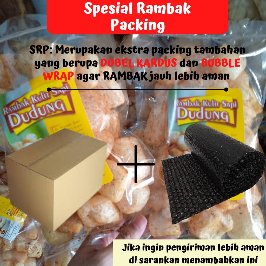 

Dapur Joglo Dorokdok Dudung Rasa Ori Asin Kemasan 75Gr Halal / Kerupuk Rambak Kulit Sapi Gurih Lezat