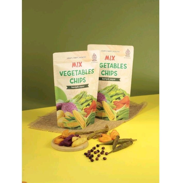 

Dapur Joglo Keripik Mix Sayur & Buah Mix Vegetables Chips & Fruit Chips Kemasan Pouch Premium