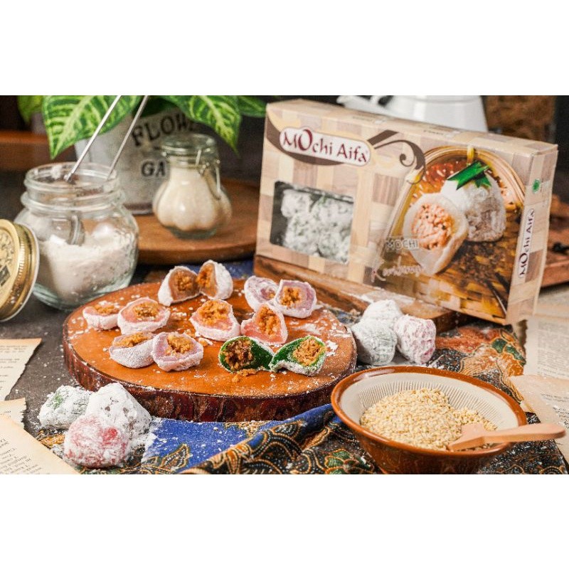

Dapur Joglo Mochi Aifa Rasa Kombinasi (4 Rasa Berbeda) Dibalut Sagu