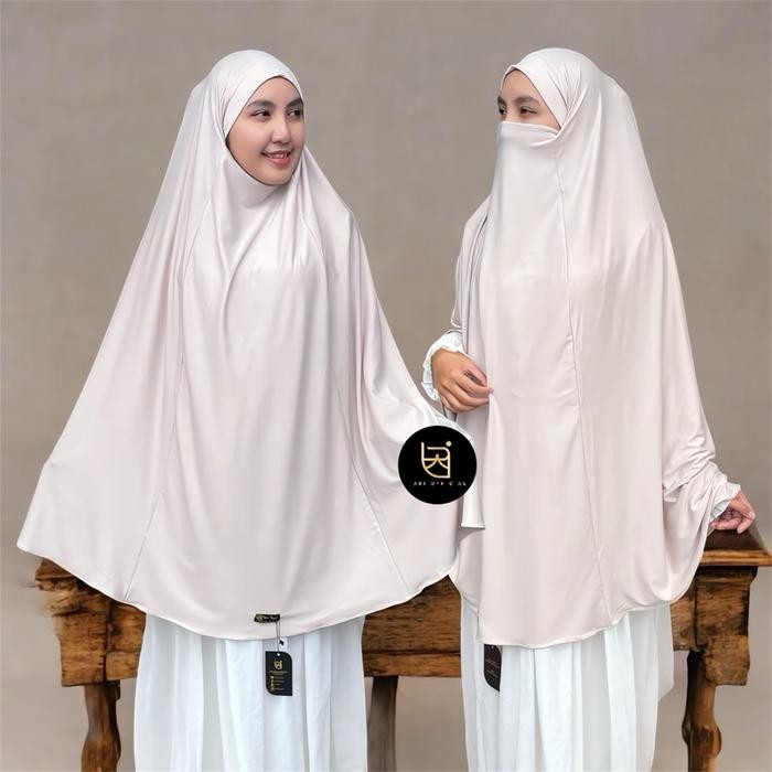Hijmi- French Khimar Jilbab Niqab Madinah Jumbo Syari Kerudung Muslim Jersey Spandek Premium -