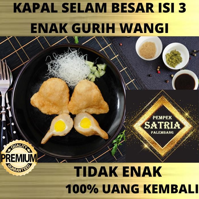 

EatFr3sh- Mpek Empek Pempek Satria Palembang Kapal Selam Telor Besar Frozen Beku