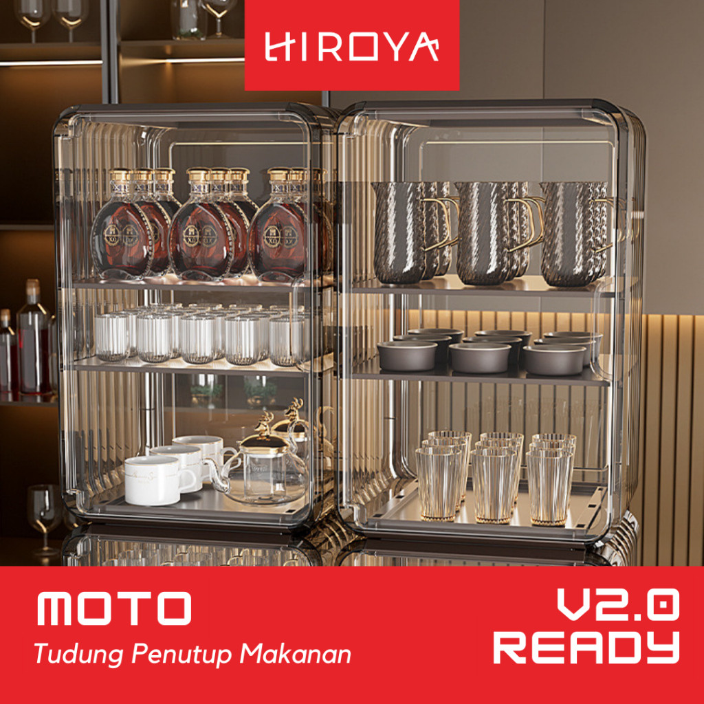 HIROYAMOTO LEMARI PENYIMPAN LAUK SERBAGUNA PENYIMPANAN MAKANAN TINGKAT TUDUNG SAJI LAUK LEMARI